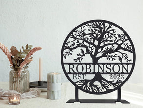 Personalized Tabletop Metal Tree of Life Sign