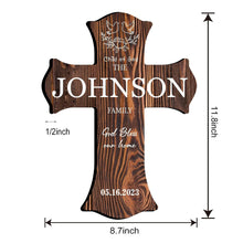 Personalized Wooden Cross Baptism Gift with Name and Date