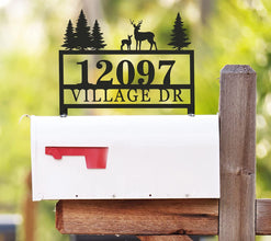 Deer & Forest Mailbox Topper