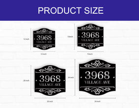 Personalized Double-Layer Acrylic Address Plaque