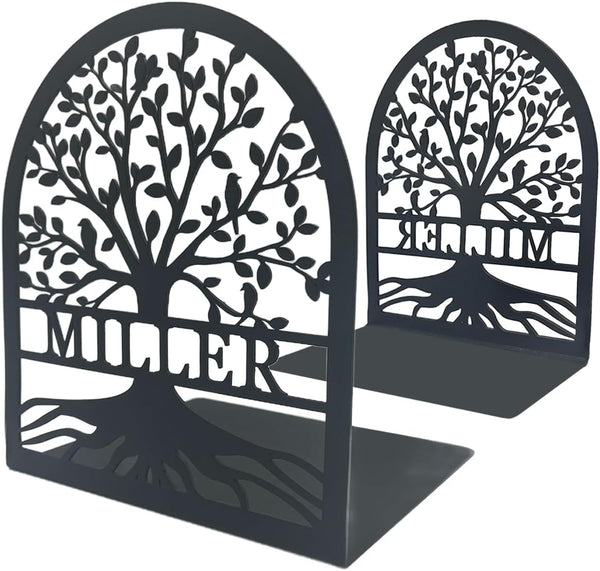 Personalized Metal Tree Bookends