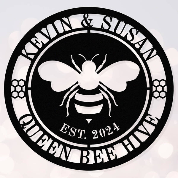Custom Bee Metal Sign