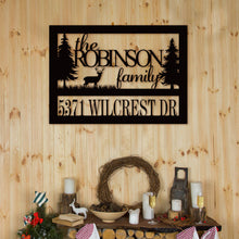 Custom Deer Family Address Sign