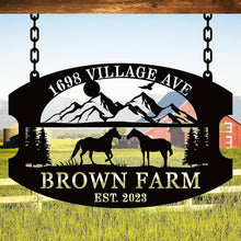 Custom Horse Farm Metal Sign