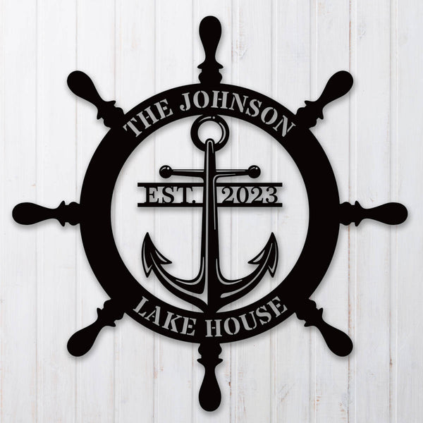 Custom Nautical Metal Sign