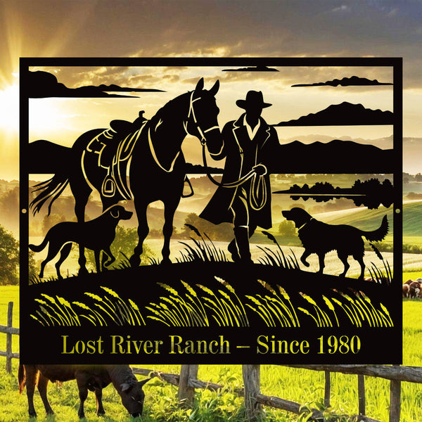 Custom Ranch Metal Sign