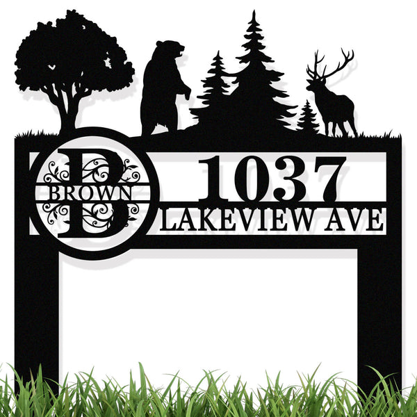 Custom Wildlife Address Sign