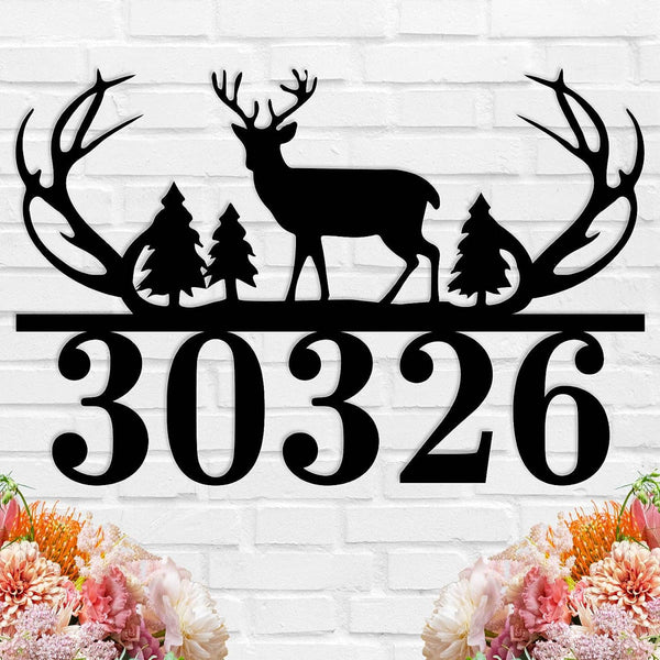 Deer Address Sign