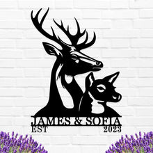 Deer & Fawn Metal Sign