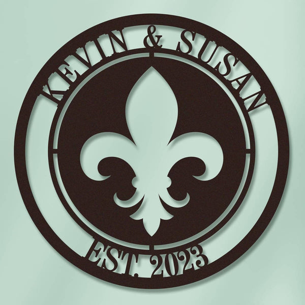 Fleur-de-Lis Custom Metal Sign