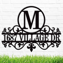 Monogram Address Sign