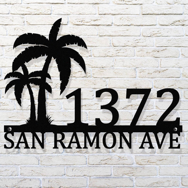 Palm Tree Address Sign