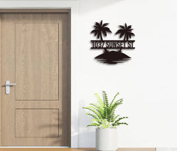 Personalized Palm Tree Address Sign
