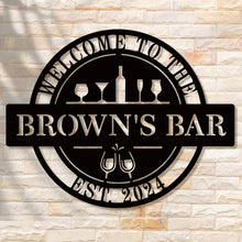 Personalized Bar Metal Sign