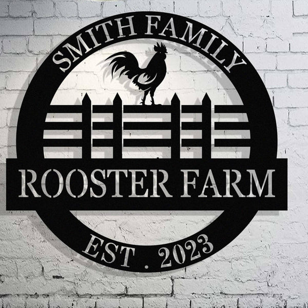 Personalized Rooster Sign