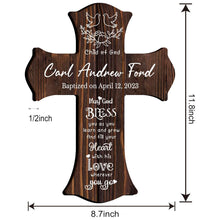 Personalized Wooden Cross Baptism Gift