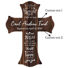 Personalized Wooden Cross Baptism Gift